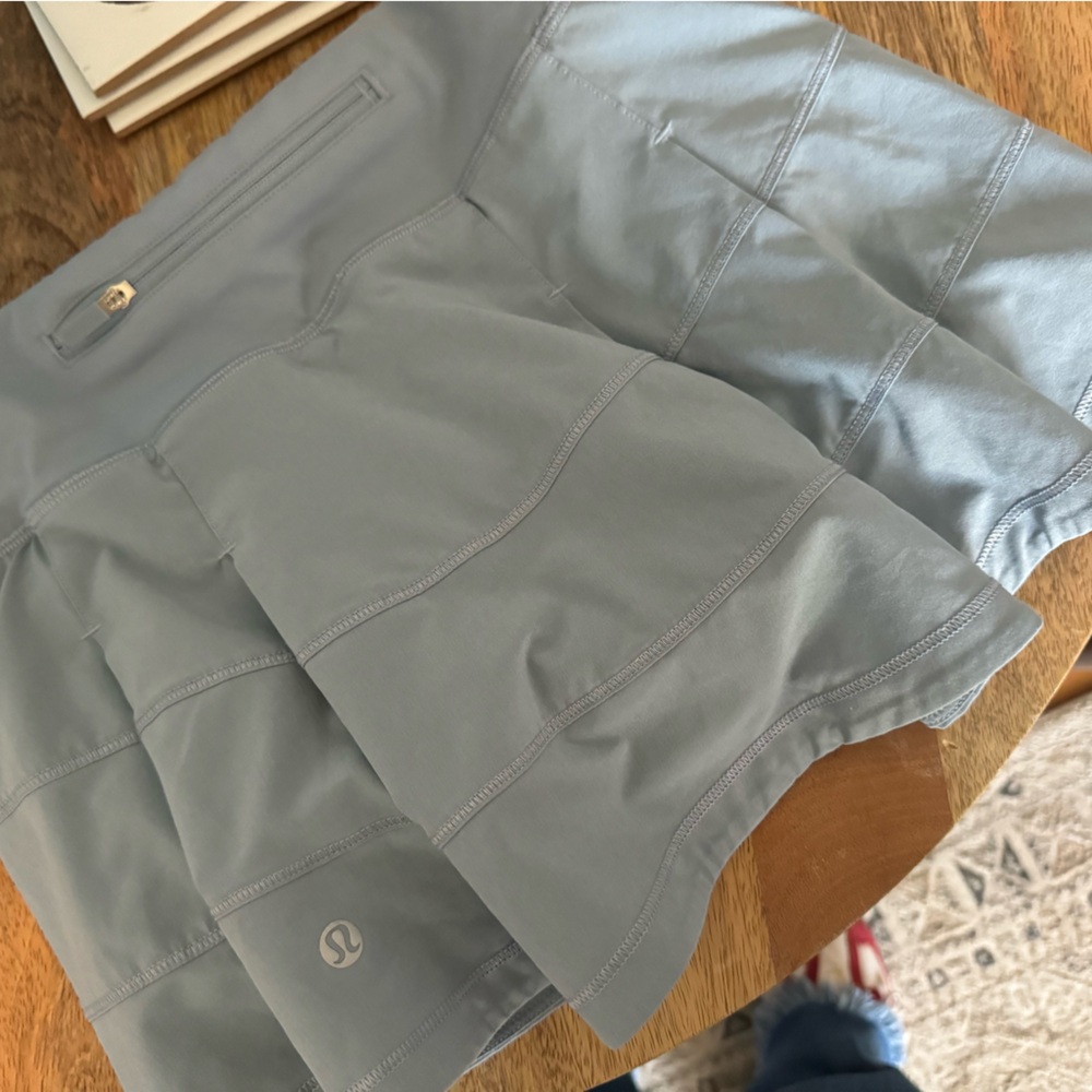Lululemon Light dusty Blue pace rival Skirt